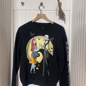 Nightmare Before Christmas Sally & Jack Black Graphic Sweatshirt